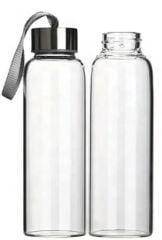 Metal Kapaklı Borosilikat Cam Şişe PL-CM0002